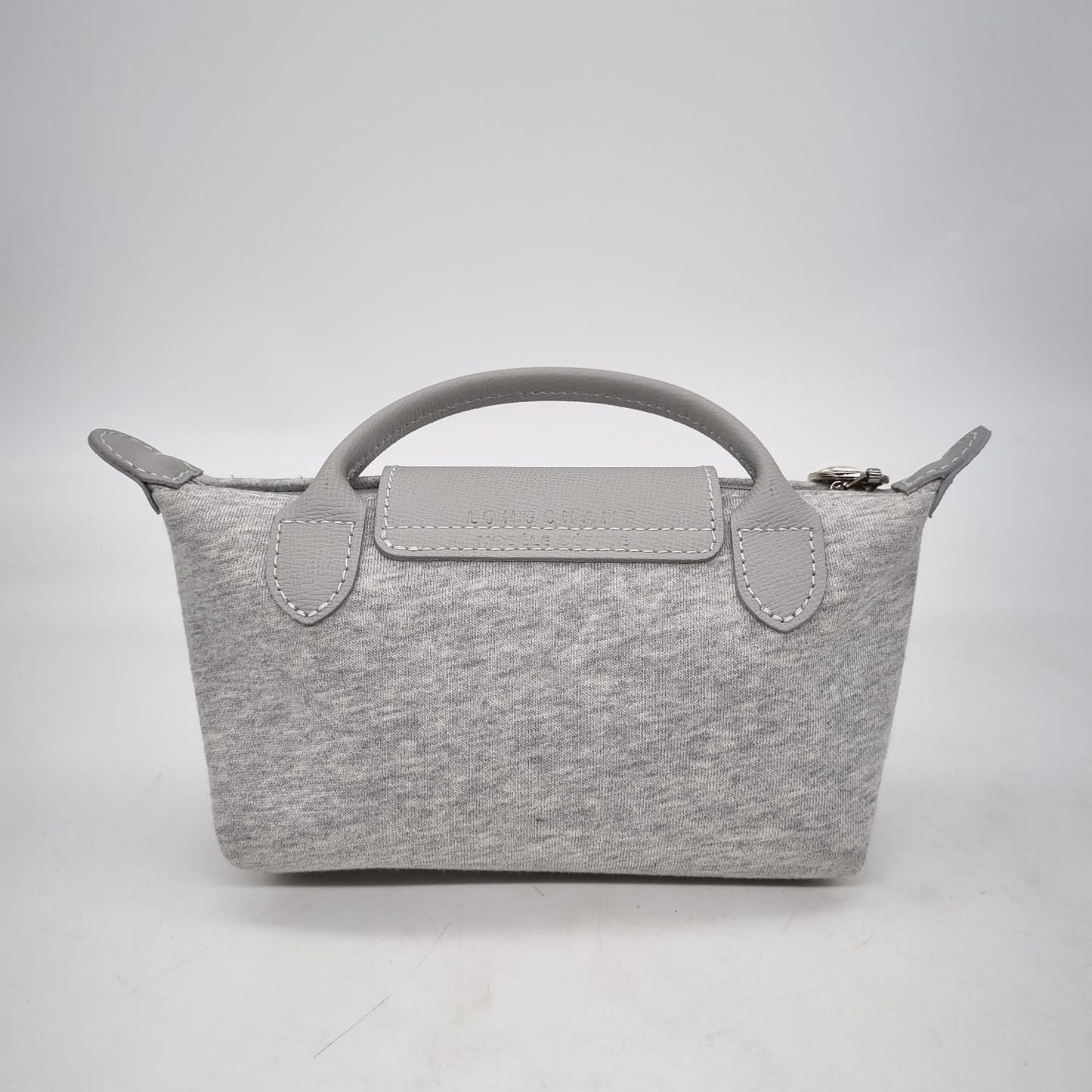 Longchamp Le Pliage XS Jersey University Collection Light Grey Size 16x6x10
