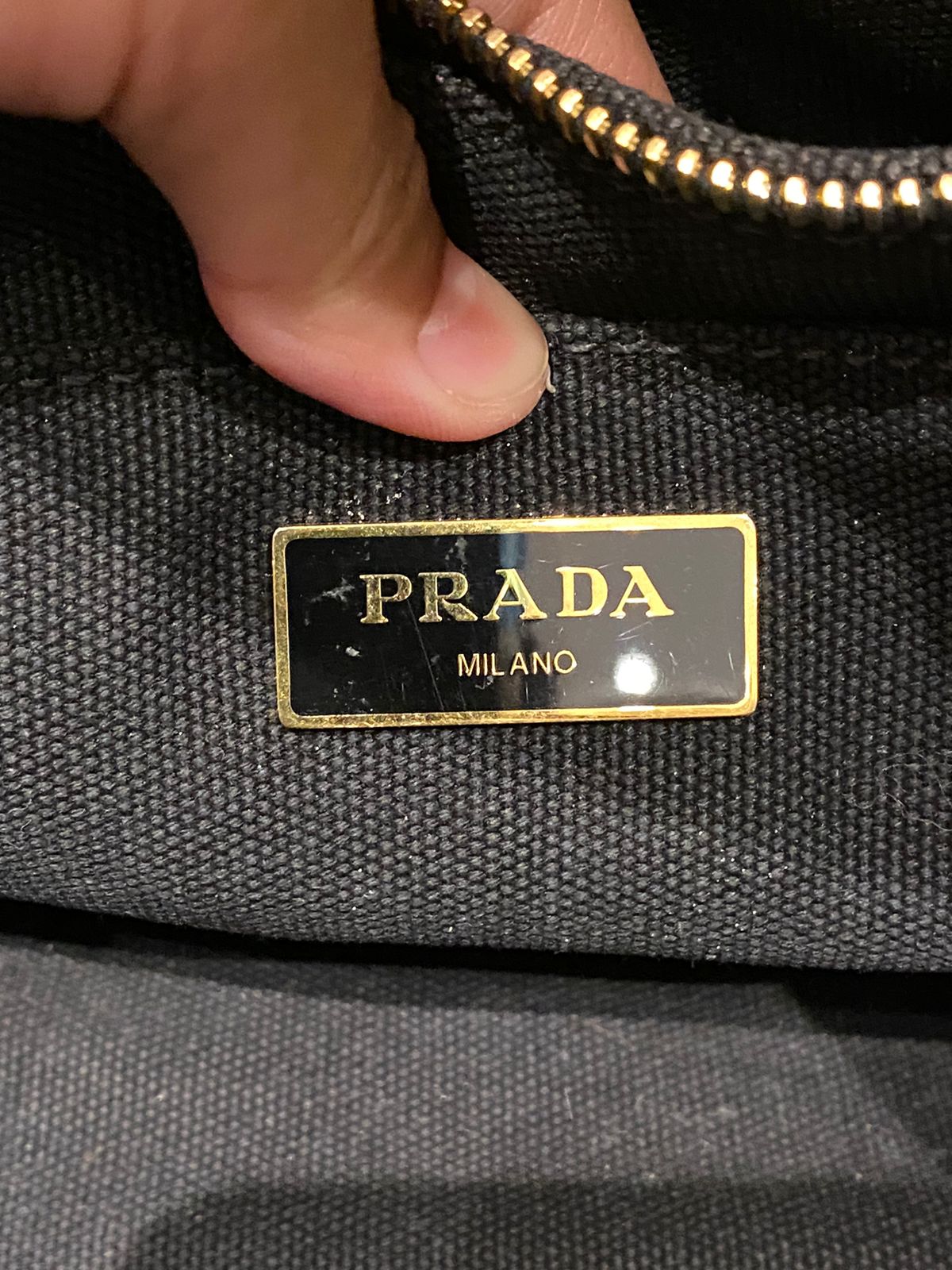 Prada Canapa Shopping Tote Floral Canvas Black Red Size 36x33x22