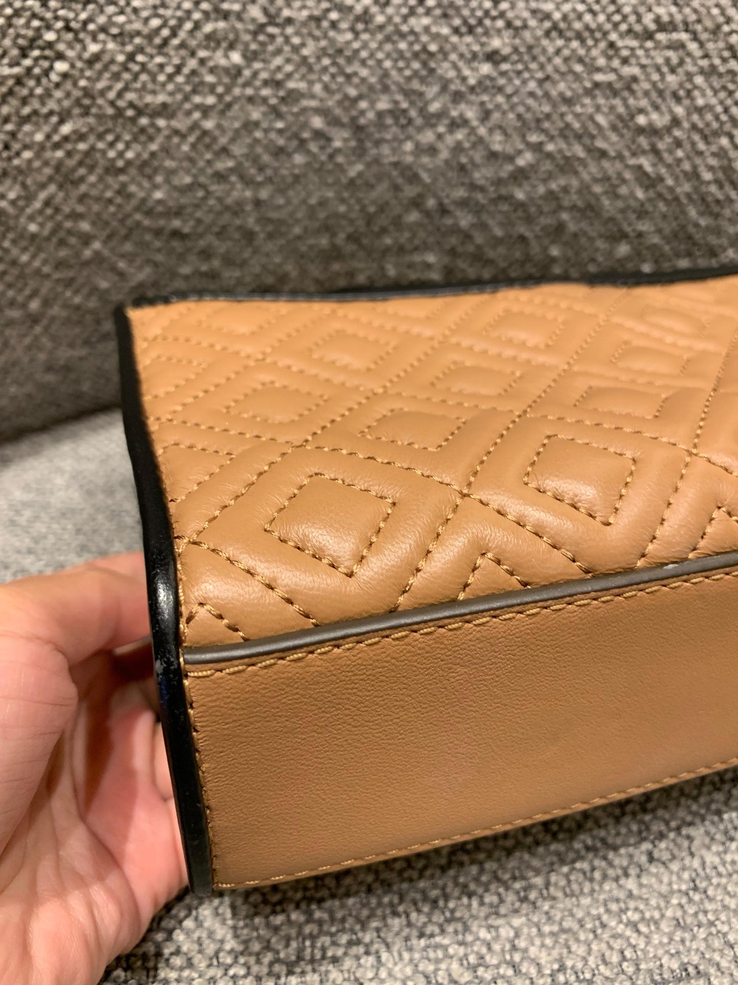 Tory Burch Fleming Convertible Black Brown Size 21x6x14