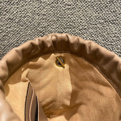 Gucci Matelasse Mini Bucket Bag Nude GHW Size 13x11x18