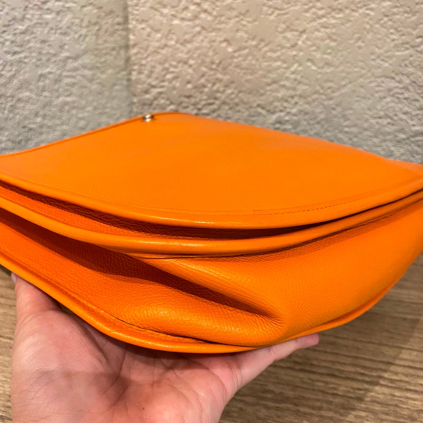 Hermes Evelyne PM Epsom Leather Orange #I Kotak Size 29x8x30