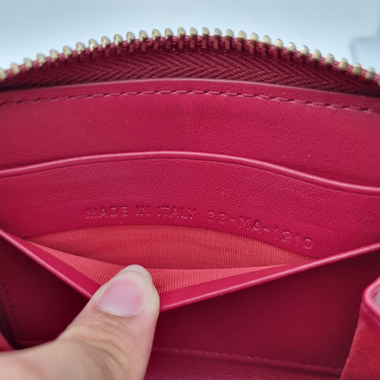 Dior Stripe Medium Zipper Wallet Red 2020 Size 11x9