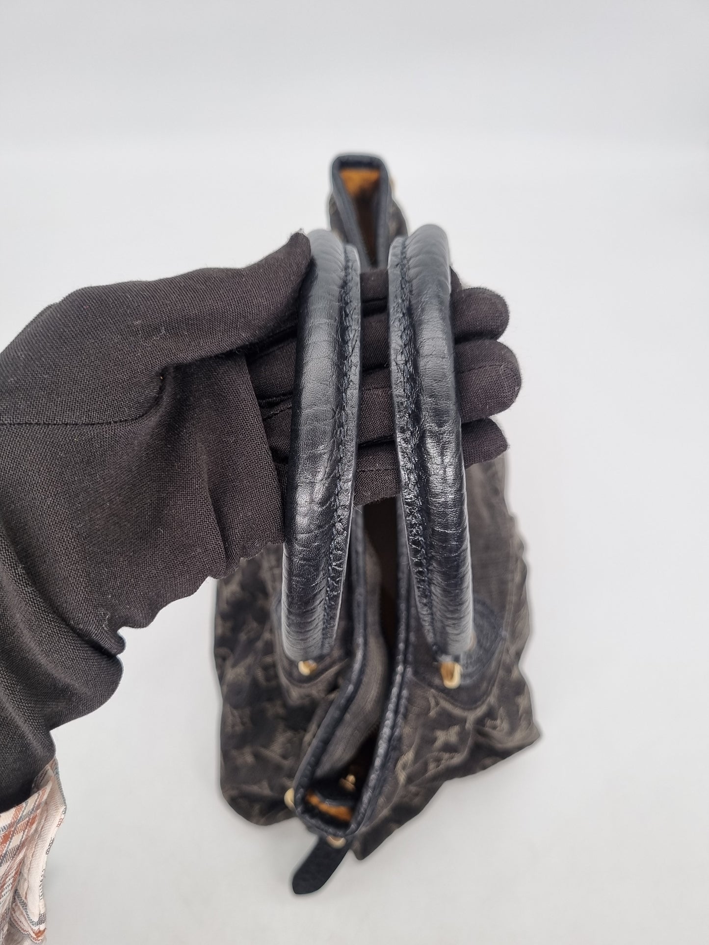 Louis Vuitton Neo Cabby Monogram Black Denim 2008 Size 44x11s35
