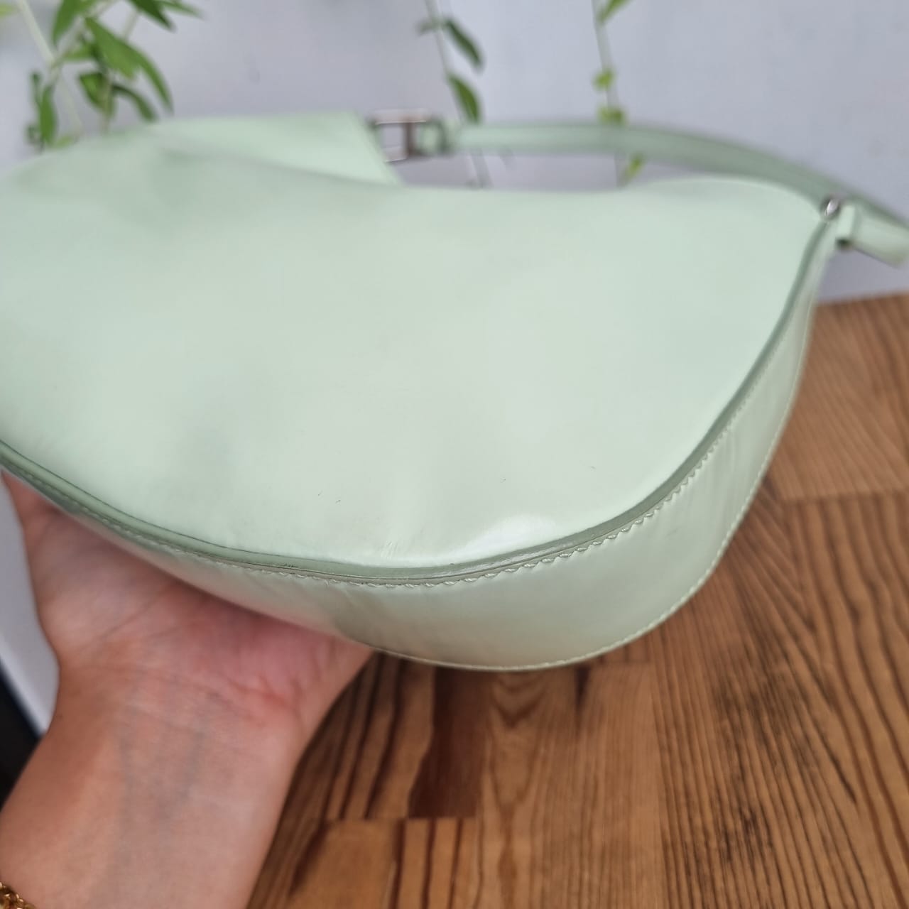 Prada Cleo Spazzolato Aqua Green 2021 Size 25x6x16