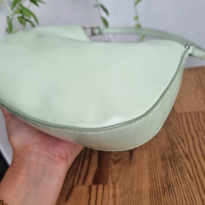 Prada Cleo Spazzolato Aqua Green 2021 Size 25x6x16
