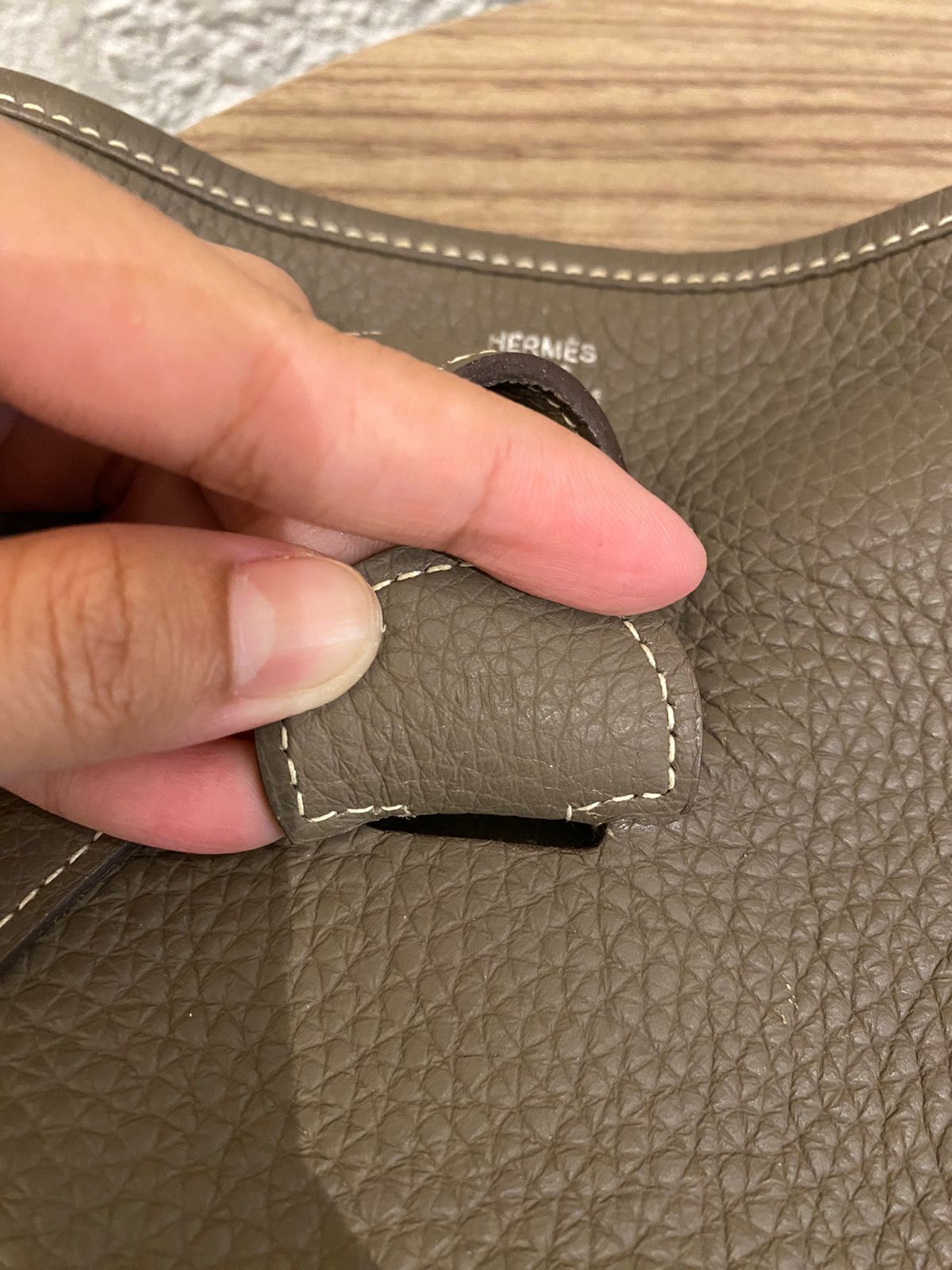 Hermes Evelyne TGM Clemence Etoupe PHW #N Size 40x10x38