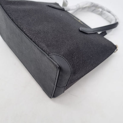 Kate Spade Satchel Glitter Fabric Shoulder Bag Black Size 24x1019