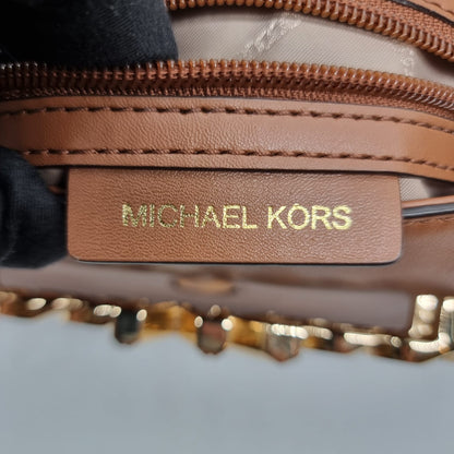 Michael Kors Hally Shoulder Bag Tan Size 29x6x20