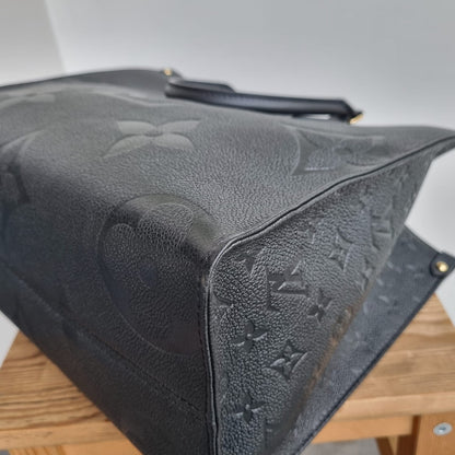 Louis Vuitton On The Go MM Monogram Empre Black CHIP Size 34x15x27