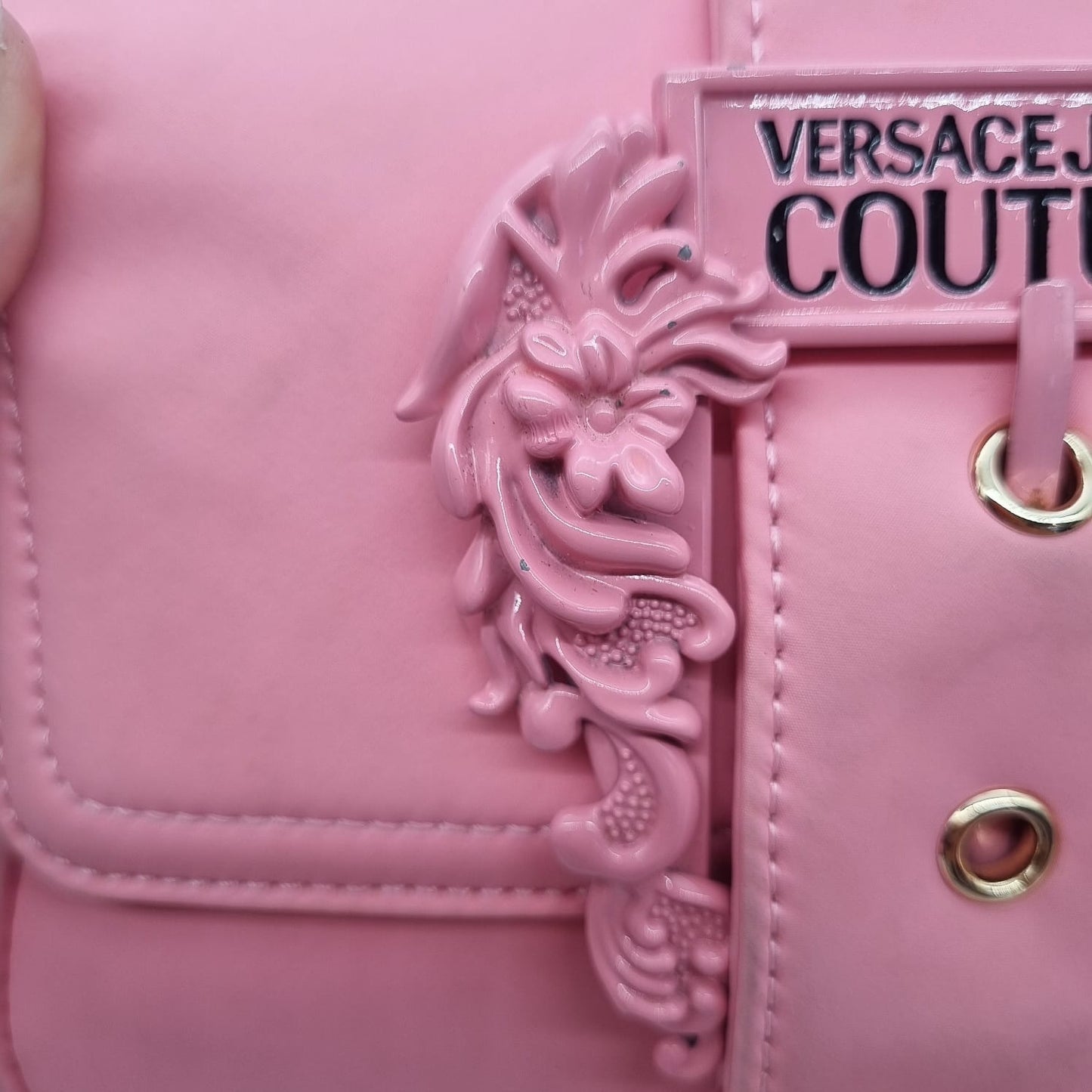 Versace Jeans Couture Range Sketch Nylon Buckle Pink Size 20x7x14