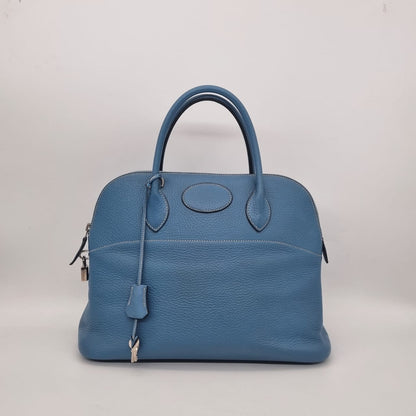 Hermes Bolide 36 Blue Jean #J 2006 Size 36x15x27