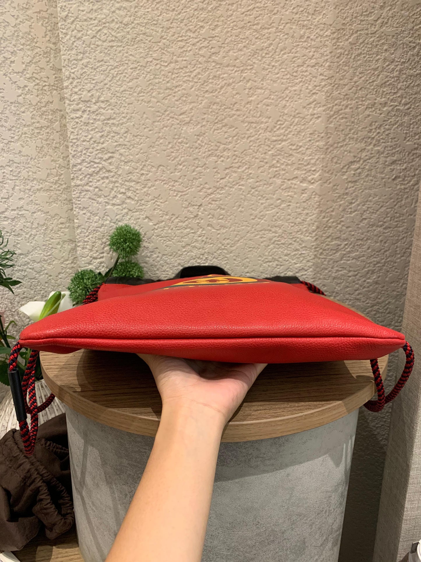 Gucci Backpack Leather Red Multicolor Size 30x35