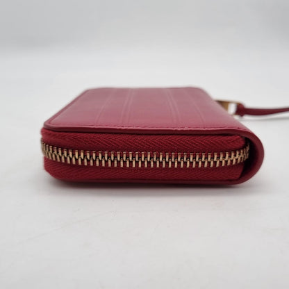 Dior Stripe Medium Zipper Wallet Red 2020 Size 11x9