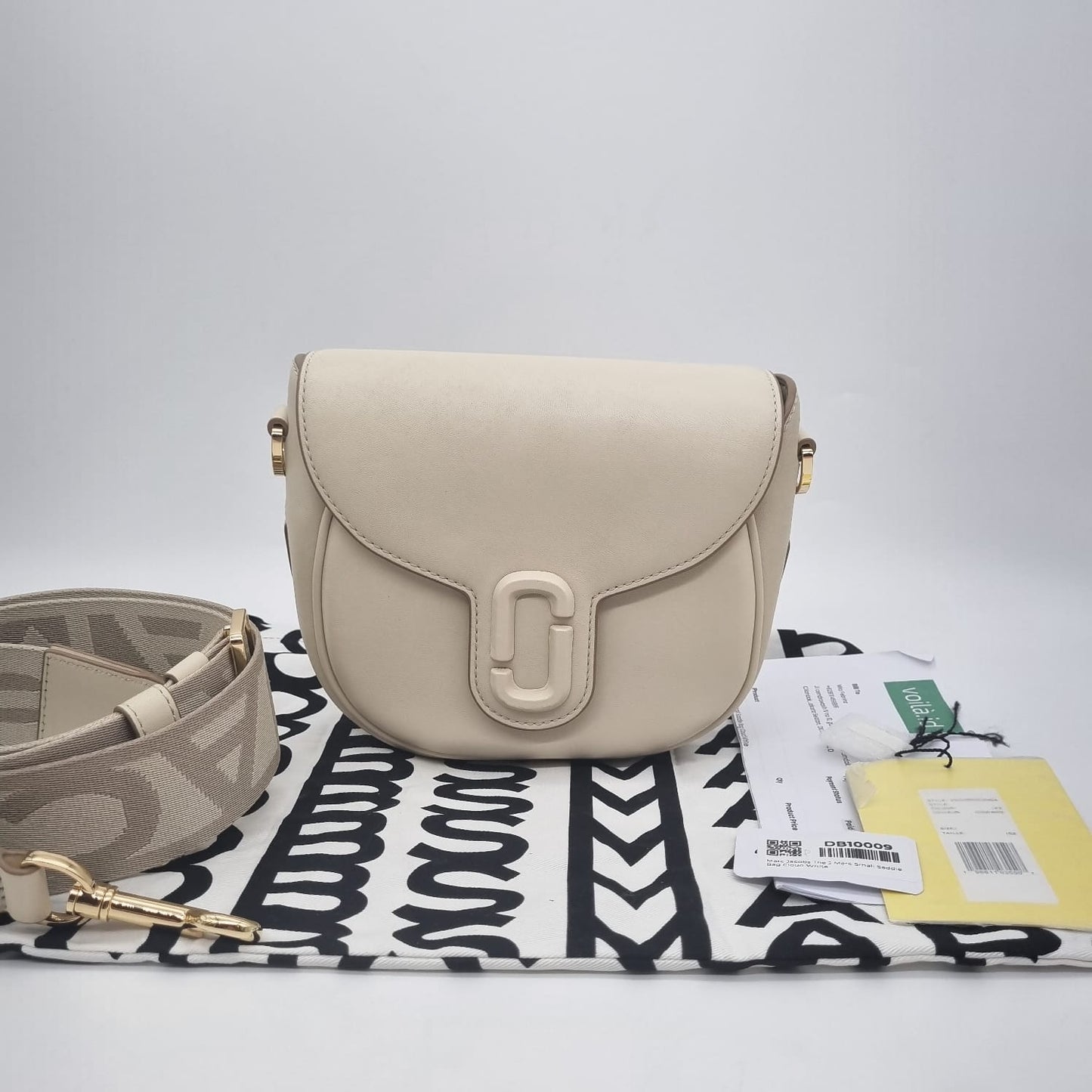 Marc Jacob The J Marc Small Saddle Bag Ivory Size 18x8x16