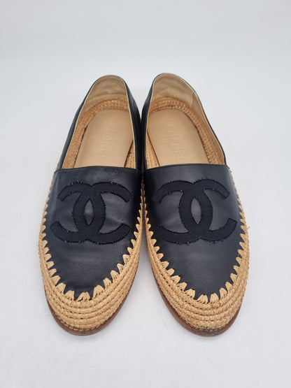 Chanel CC Espadrilles Black Size 39/25cm