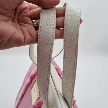 Kate Spade Pink White Canvas Handbag Size 30x16x23