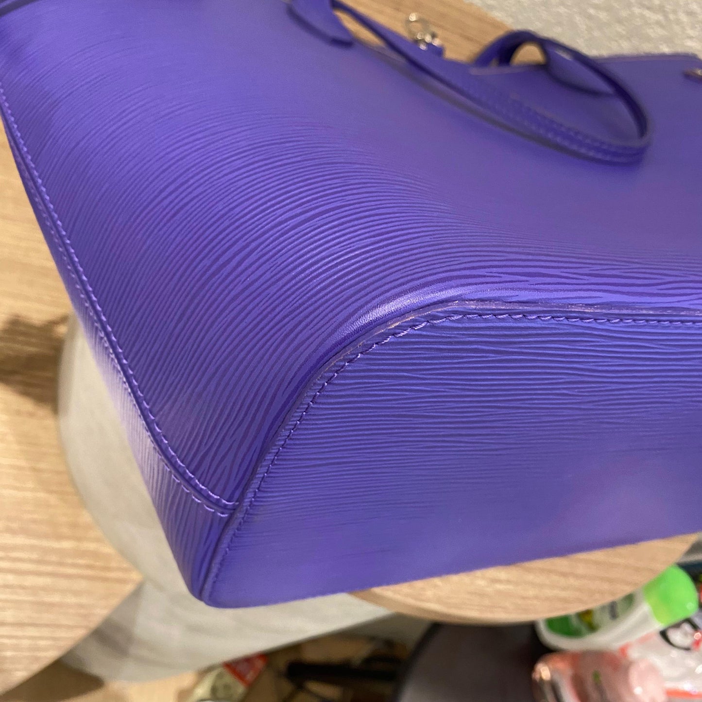 Louis Vuitton Neverfull MM Epi Leather Purple 2013 Size 32x16x30