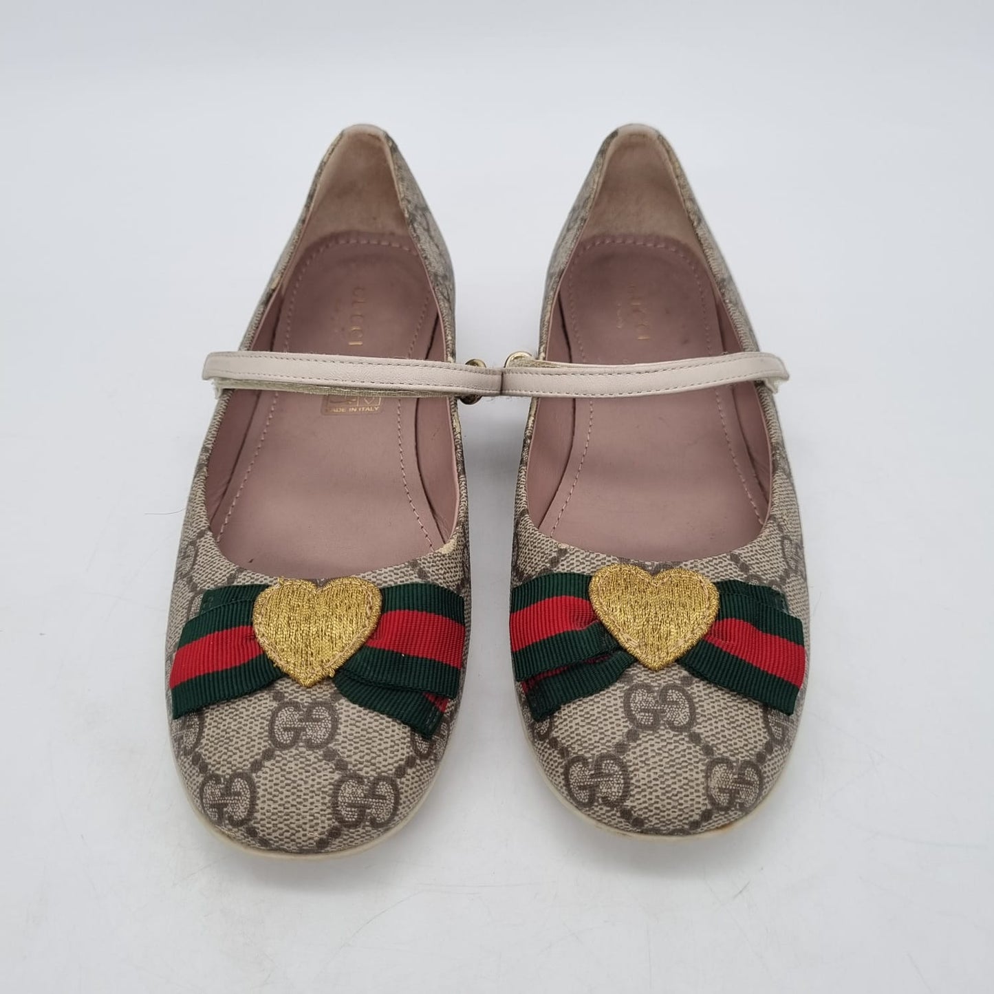 Gucci Kids Girls GG Canvas Ballerina Size 35/23,5