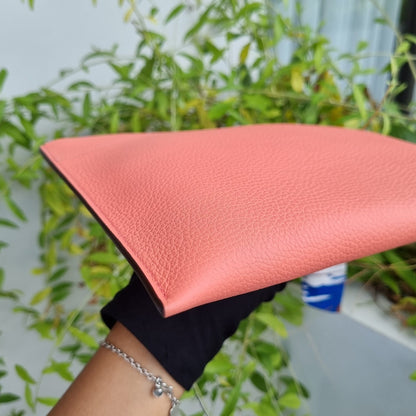 Hermes Bazaar Clutch Bag Logo Pink #T 2015 And Twilly Tie Silk Size
