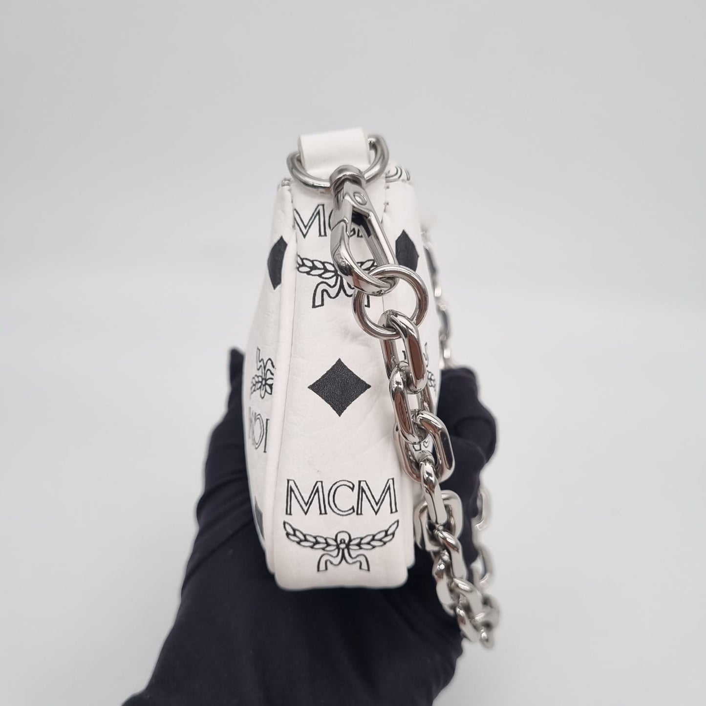 MCM Small Crossbody Pouch Trio Visetos Multi Size 21x5x15