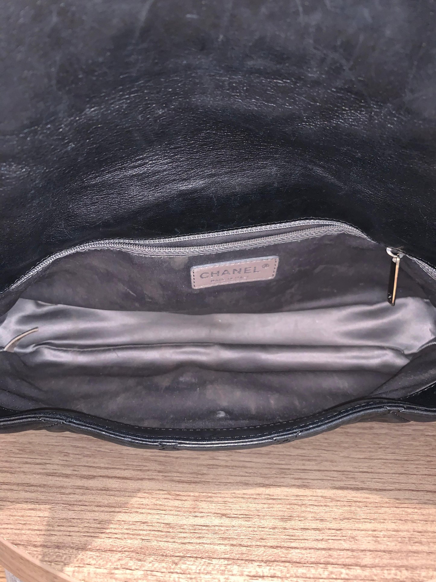 Chanel Quilted Door Latch Flap Shoulder Bag Black #12 Size 30x6x16