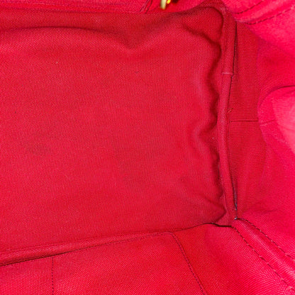 Prada Canapa Shopping Tote Canvas Red Size Size 35x23x22