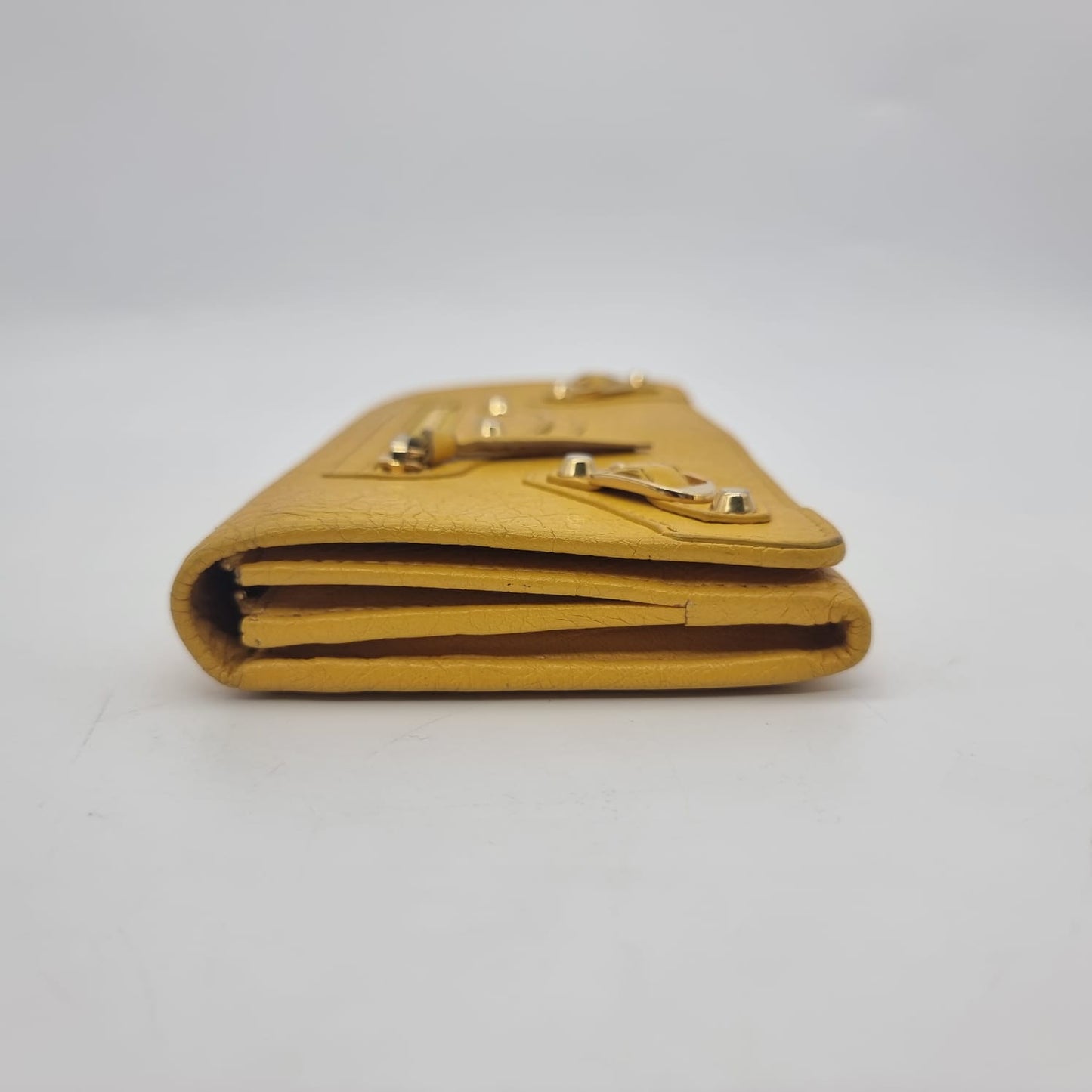 Balenciaga Potefeuille Flap Wallet Yellow SHW #B 2017 Size 19x10