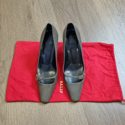 Bally Kitten Heels Etoupe Size 36,5/24