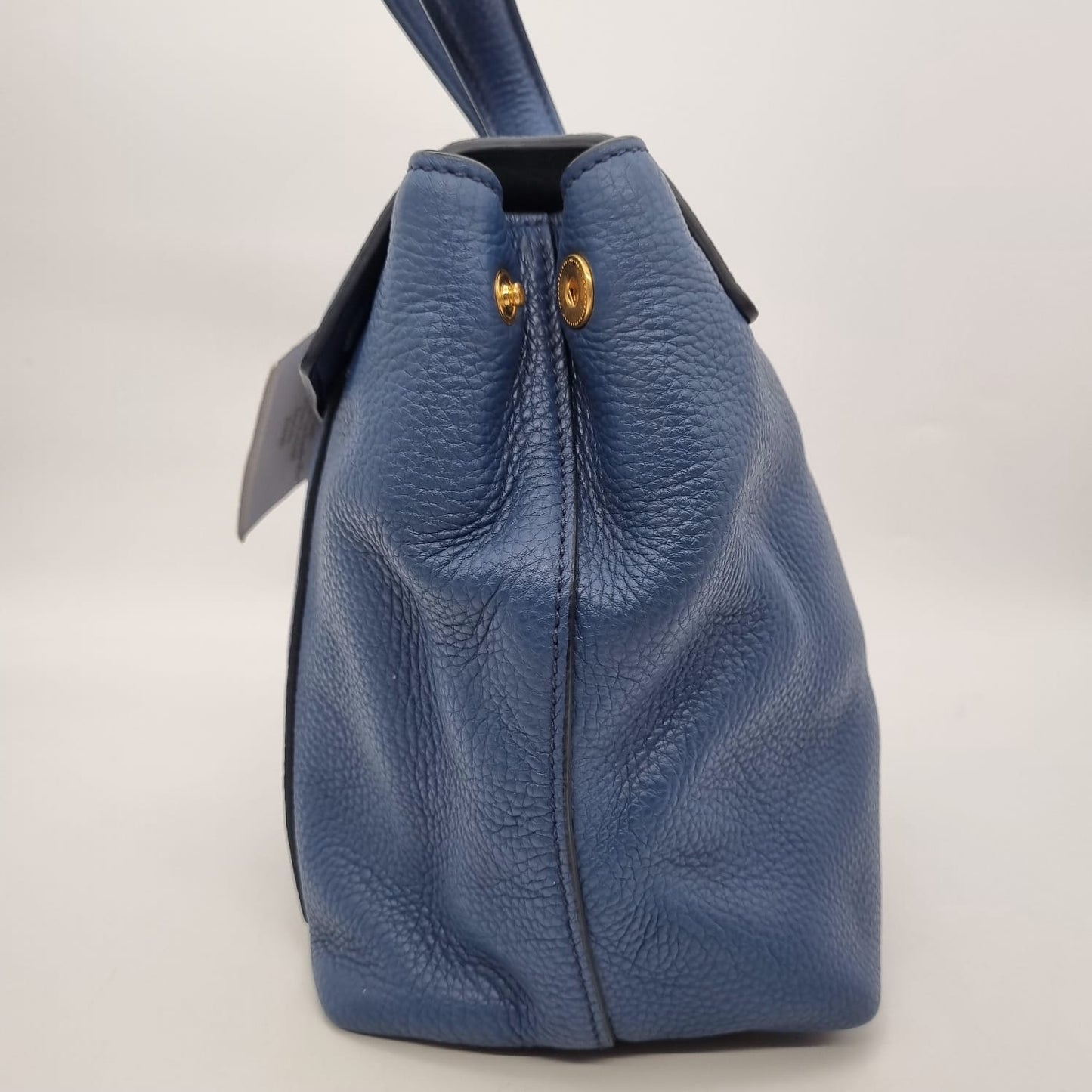 Miu Miu Push Lock Top Handle Blue Graniet Size 31x13x25