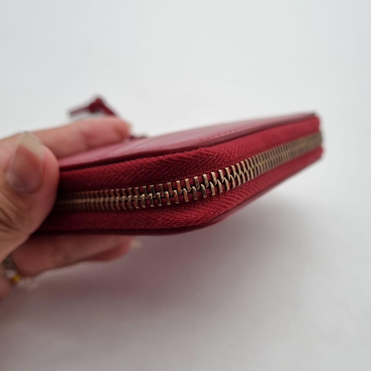 Dior Stripe Medium Zipper Wallet Red 2020 Size 11x9