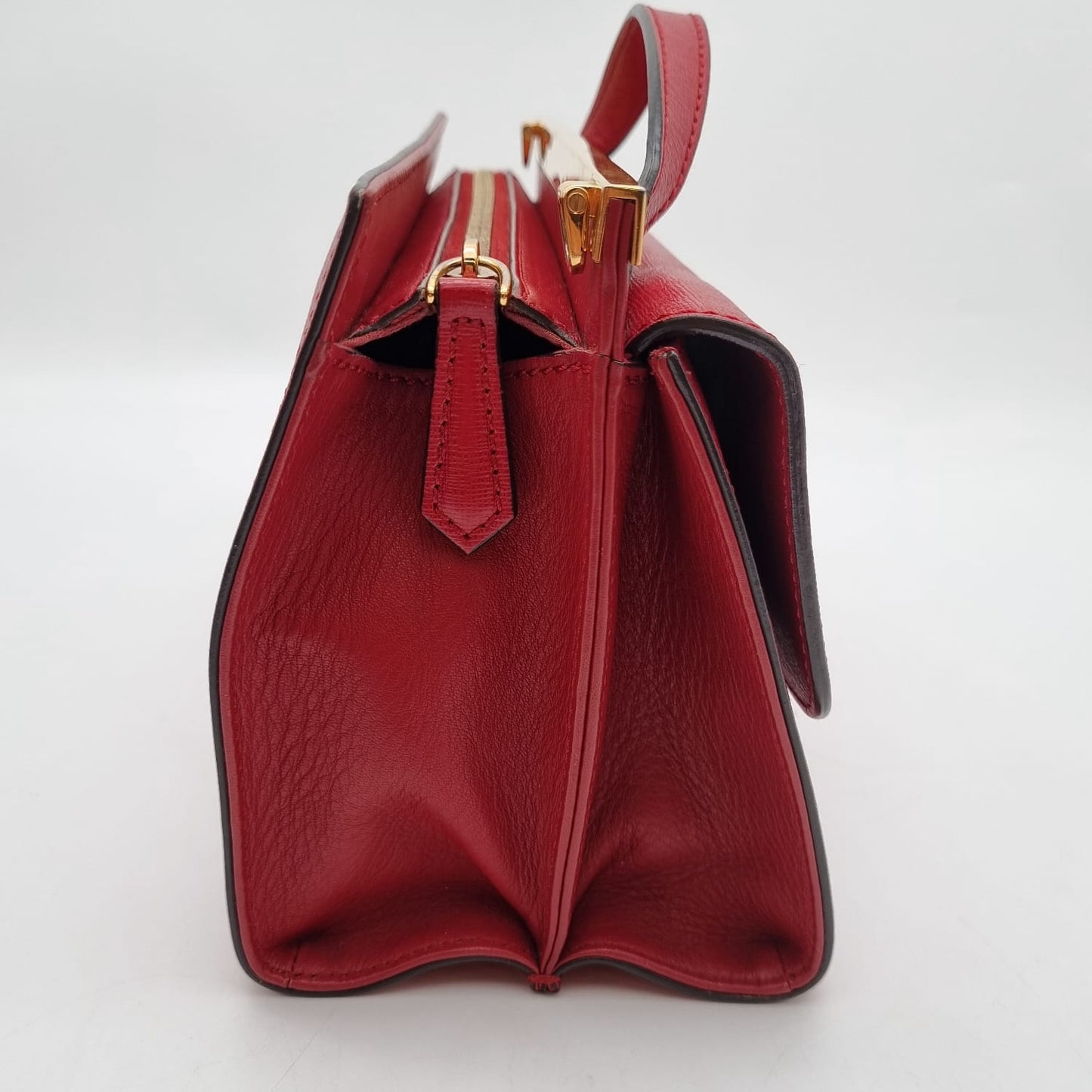 Fendi Demi Jour Top Handle Piccola Red 2015 Size 23x12x16