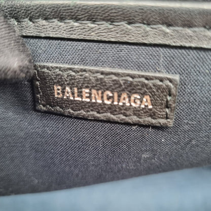 Balenciaga Cabas Navy Canvas Black #W 2019 Size 30x18x24