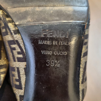 Fendi FF Vintage Kitten Heels Size 39,5/28cm (dari ujung)