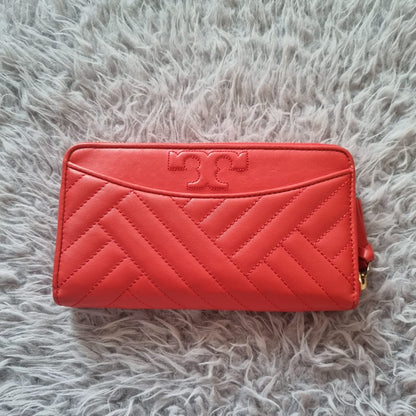 Tory Burch Alexa Zip Continental Wallet Red Size 19x11