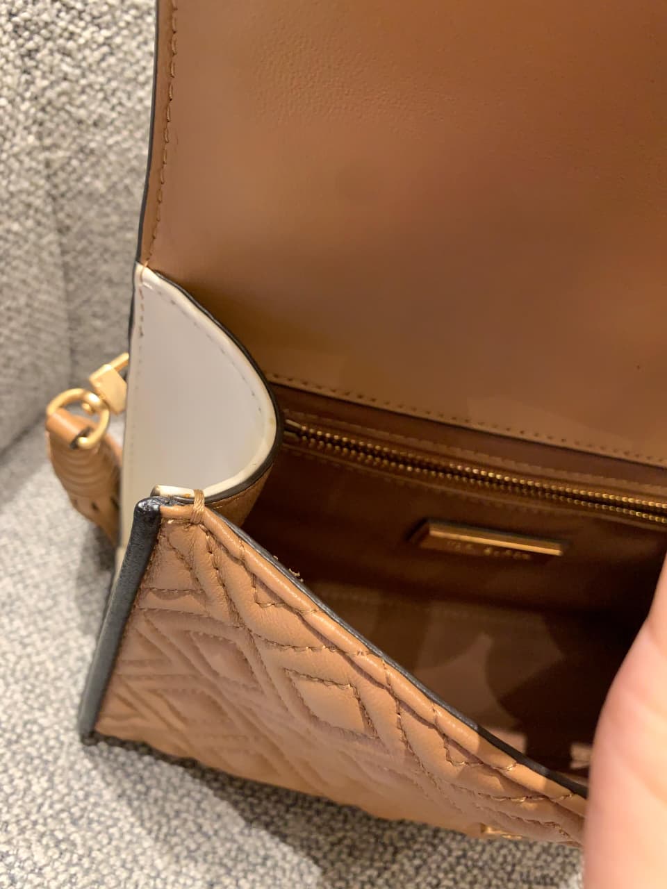 Tory Burch Fleming Convertible Black Brown Size 21x6x14