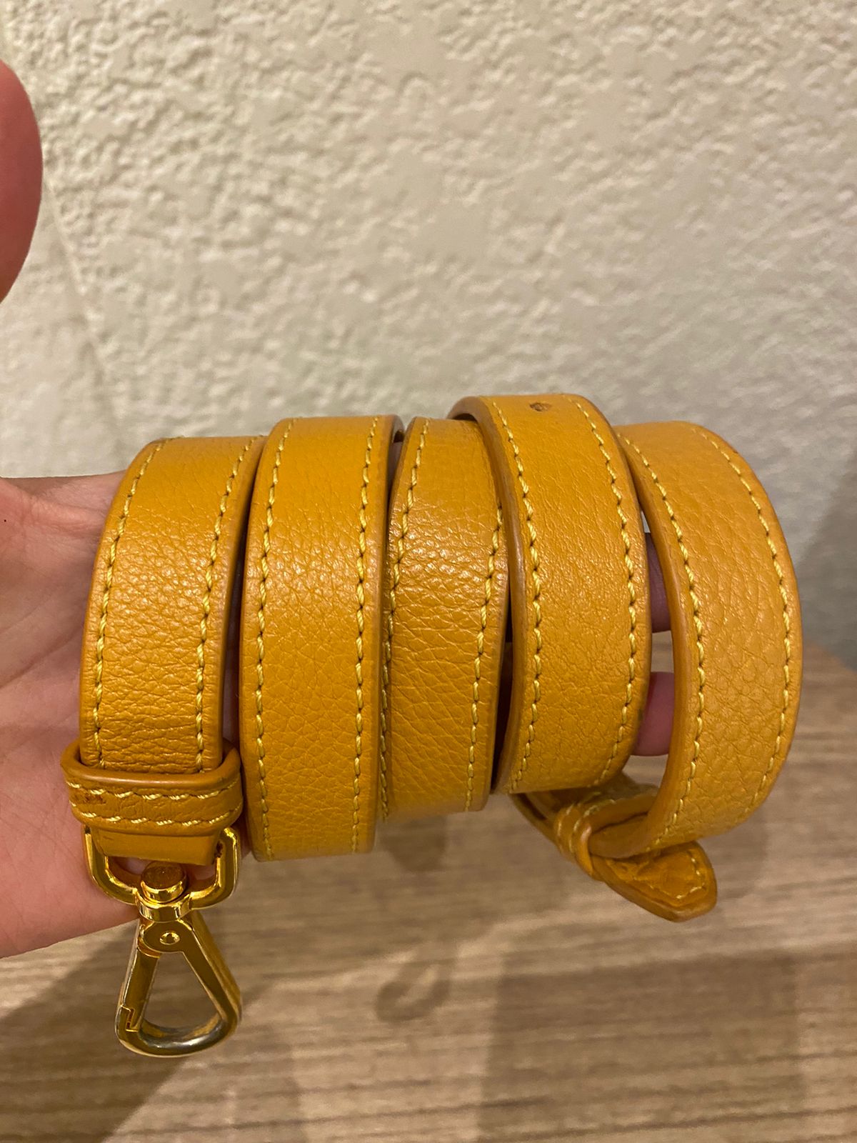 Prada Bucket Bag Leather Mustard Size 26x18x28