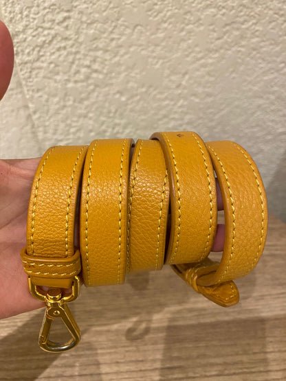 Prada Bucket Bag Leather Mustard Size 26x18x28