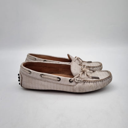 Tod's Gomino Loafers Light Grey Glitter Size 36/24