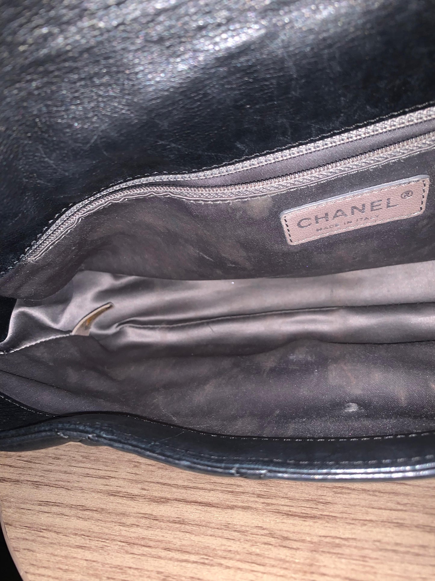 Chanel Quilted Door Latch Flap Shoulder Bag Black #12 Size 30x6x16