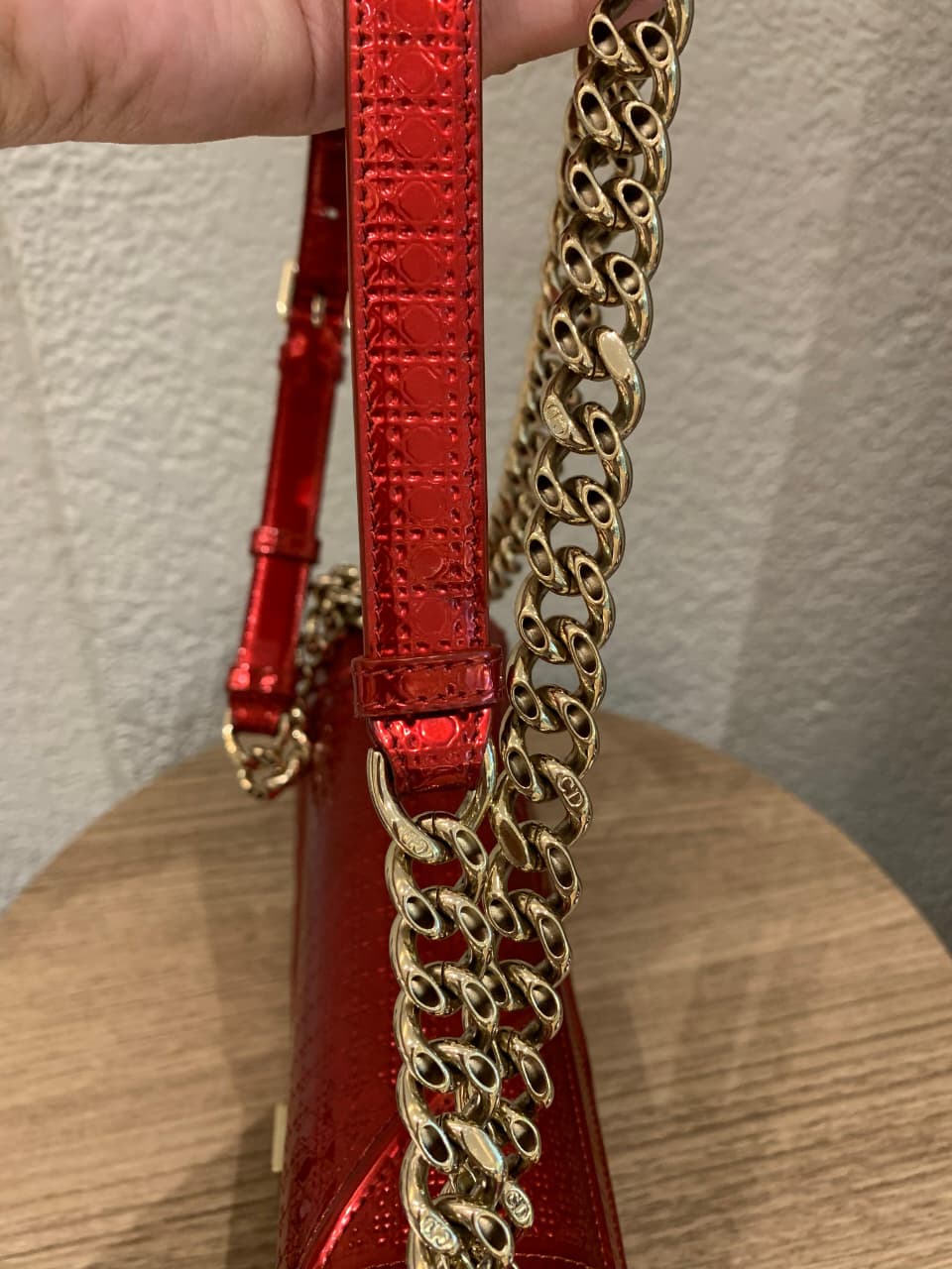 Dior Diorama Medium Metallic Red 2018 Size 25x10x16
