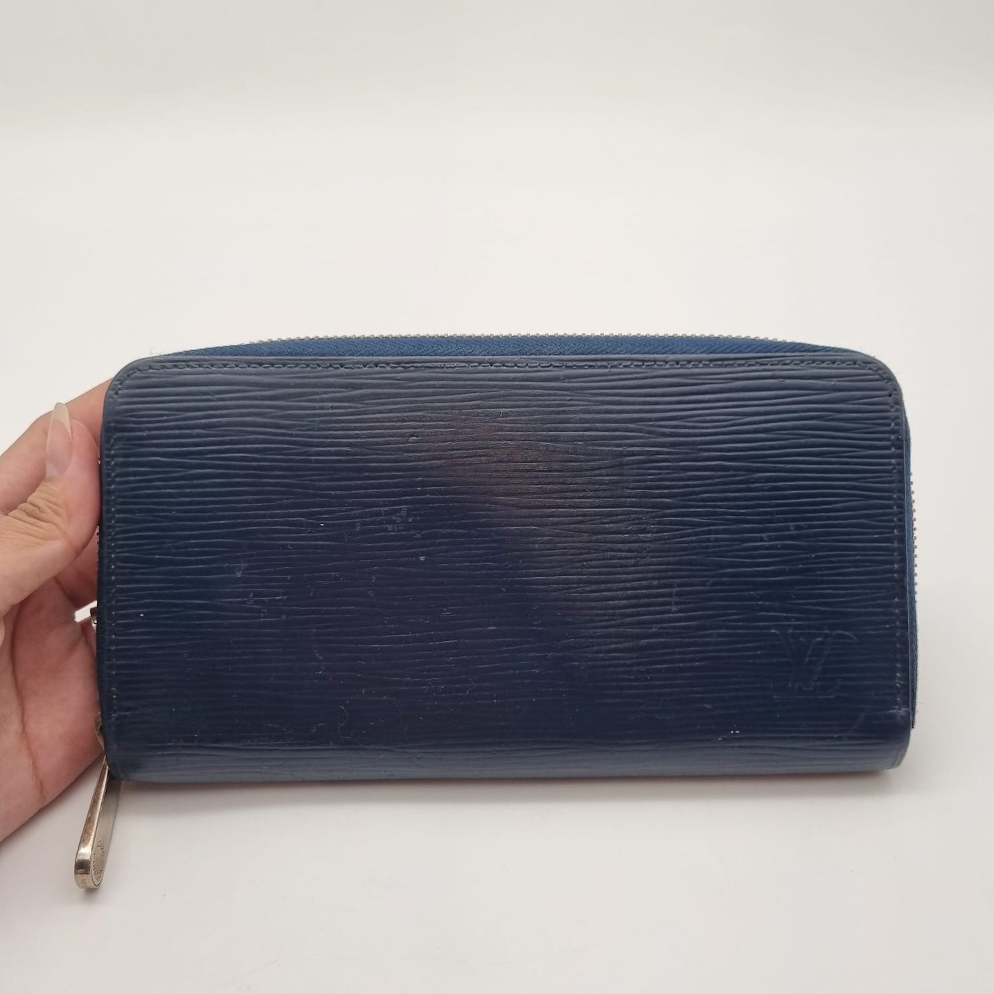 Louis Vuitton Epi Long Wallet Navy 2014 Size 20x11