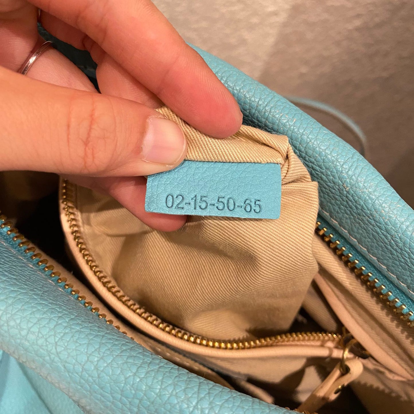 Chloe Paraty Leather Blue Sky Size 37x15x22