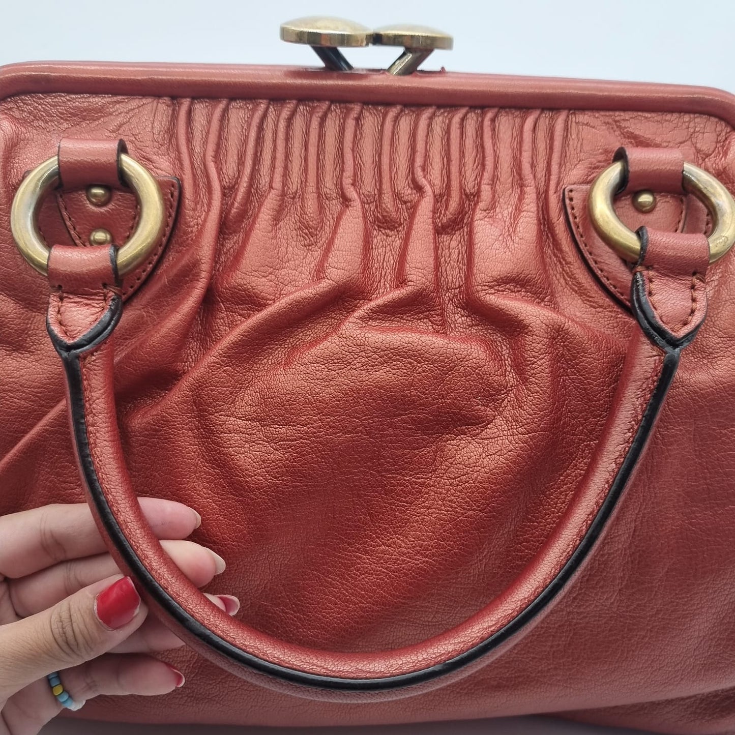 Marc Jacob Shoulder Bag Coral Metalic Size 35x10x26