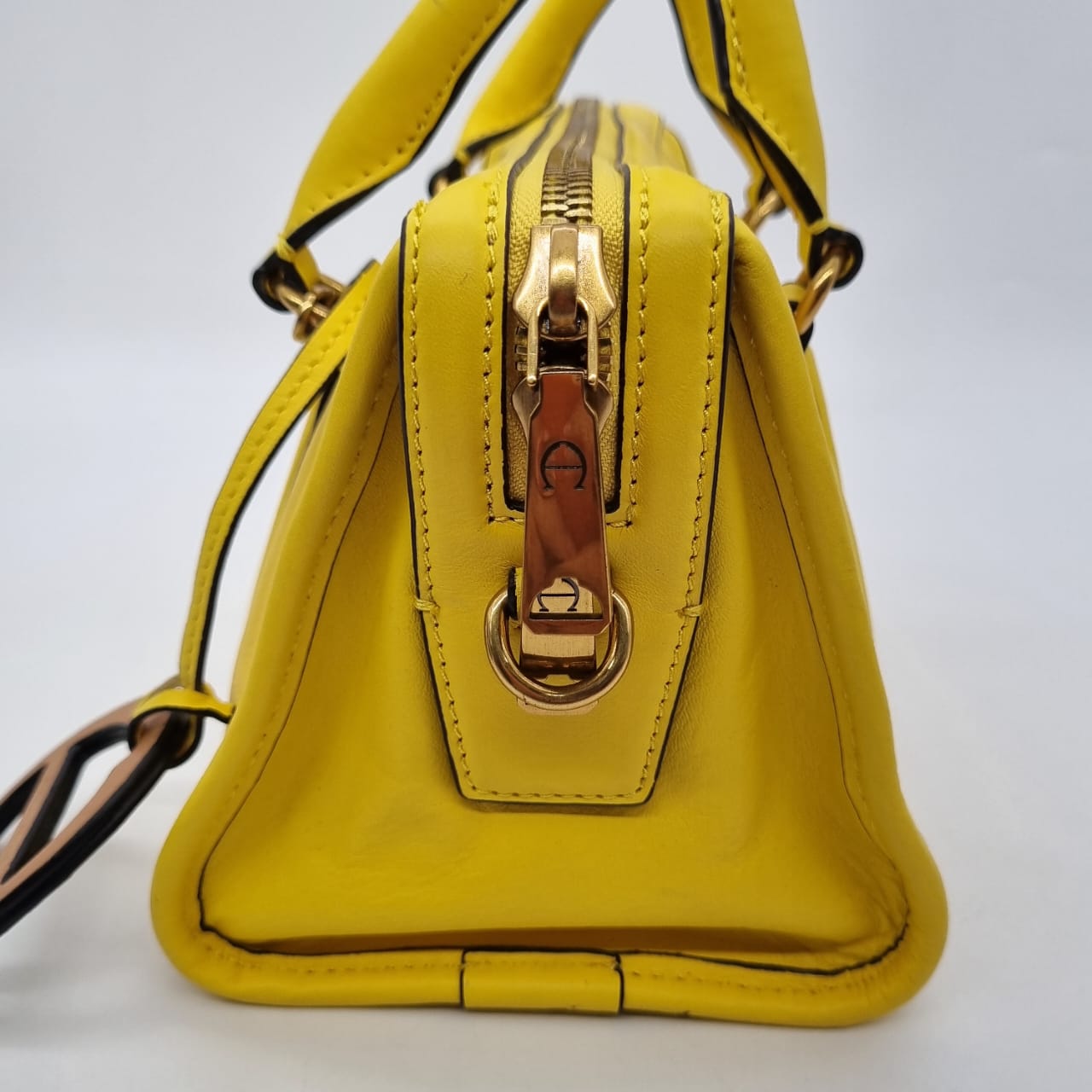 Aigner Etienne Crossbody Bag Yellow Size 24x12x17