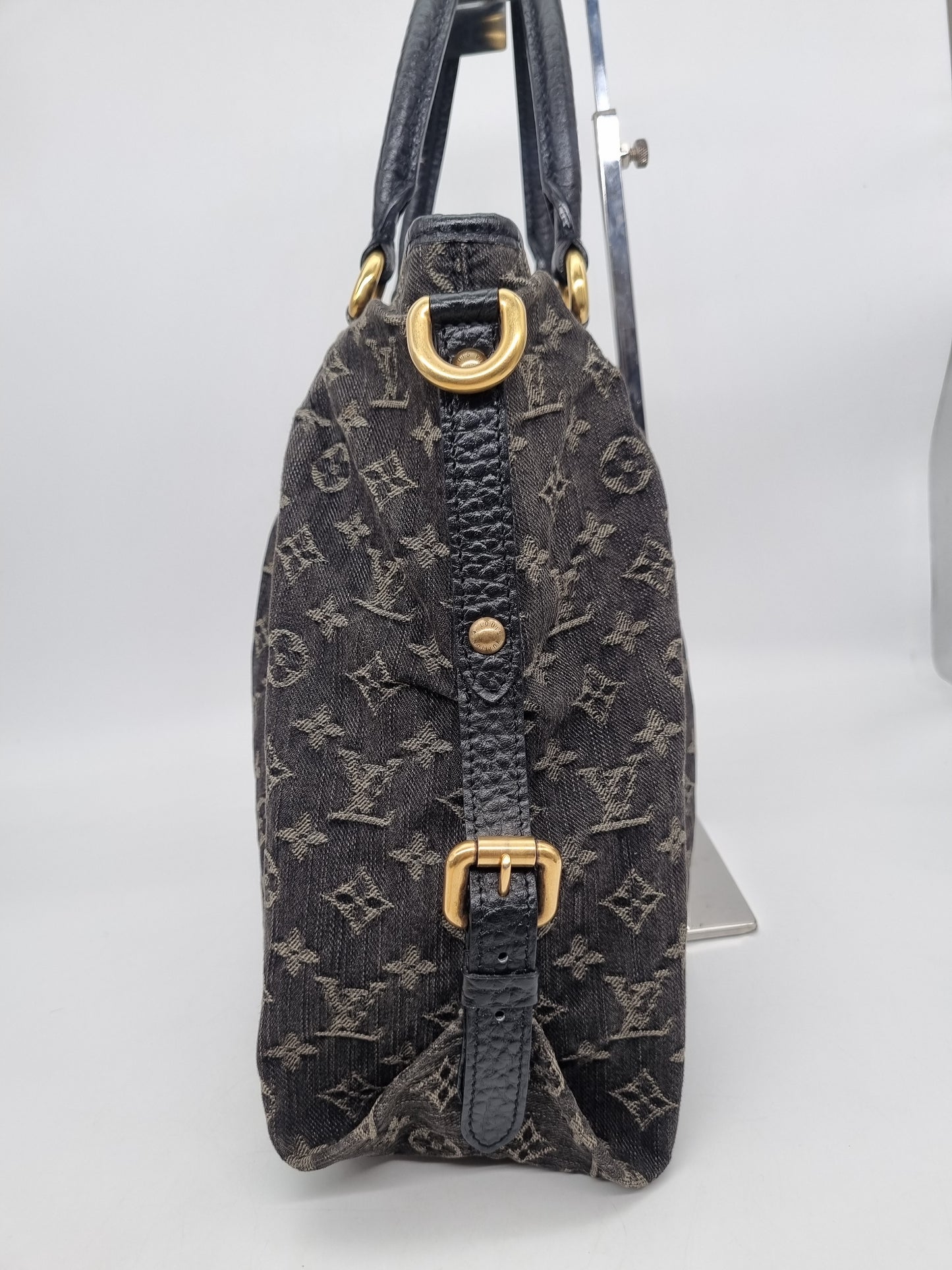 Louis Vuitton Neo Cabby Monogram Black Denim 2008 Size 44x11s35