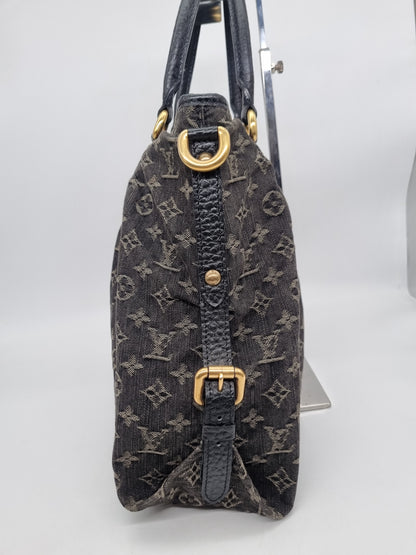 Louis Vuitton Neo Cabby Monogram Black Denim 2008 Size 44x11s35