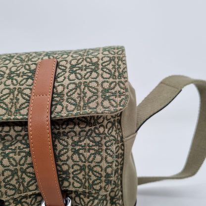 Loewe Messenger Bag Logo Canvas Etoupe 2021 Size 26x8x23