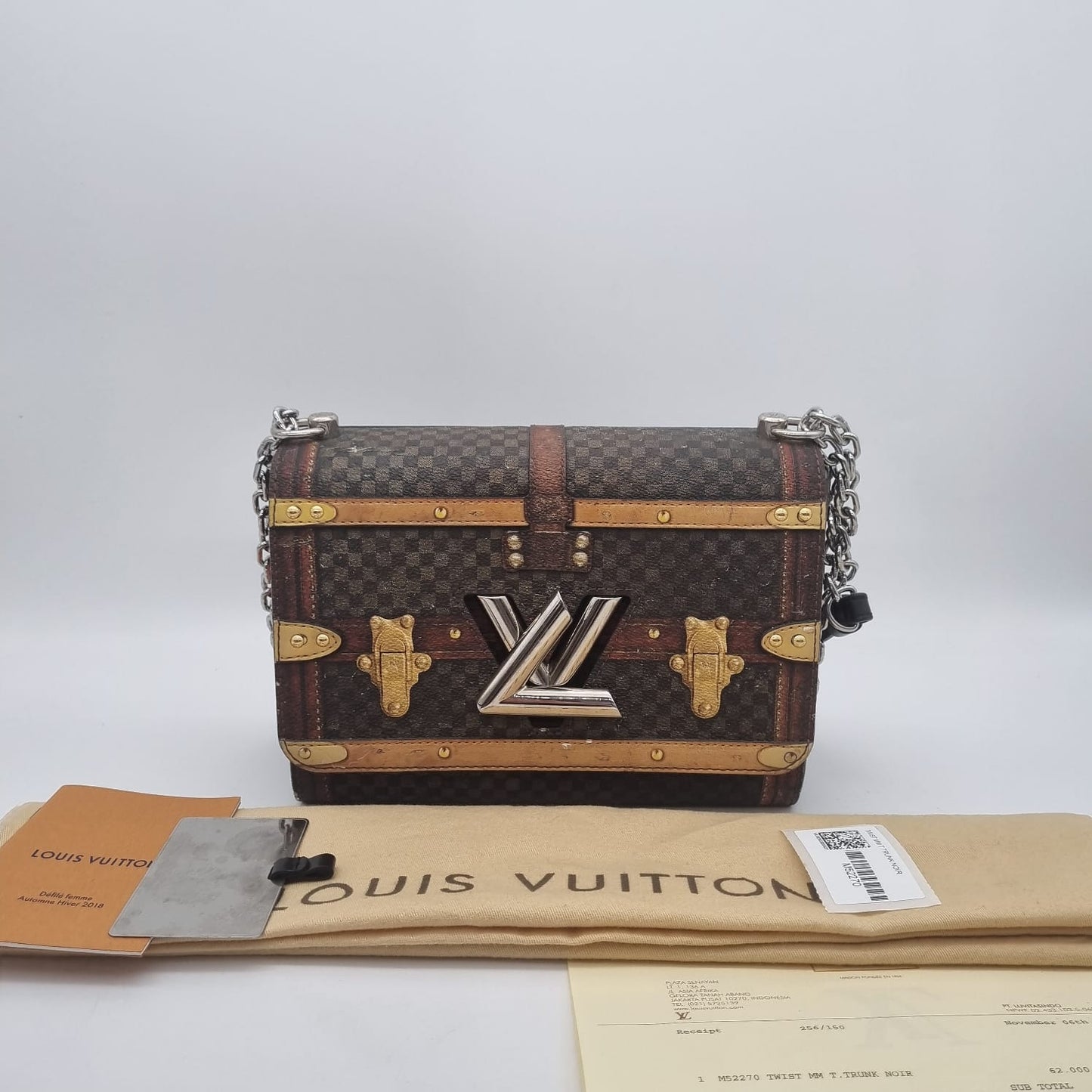 Louis Vuitton Transformed Time Trunk Damier Ebene 2018 Size 23x9x18