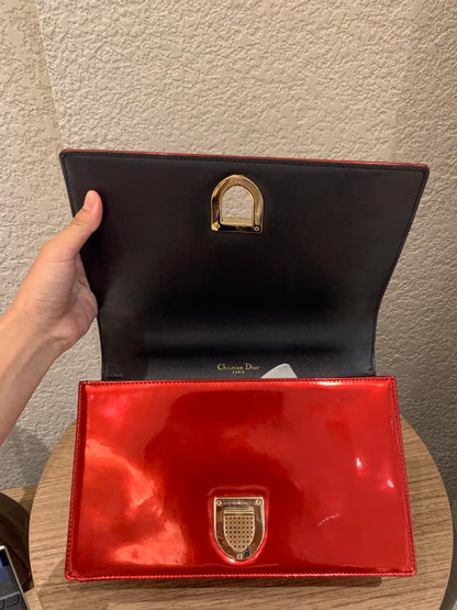 Dior Diorama Medium Metallic Red 2018 Size 25x10x16