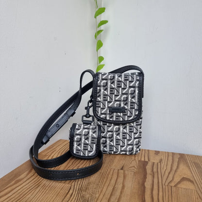 Kenzo Monogram Jacquard Phone Holder Black Size 9x16